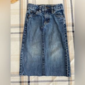 Toddler girl long denim skirt